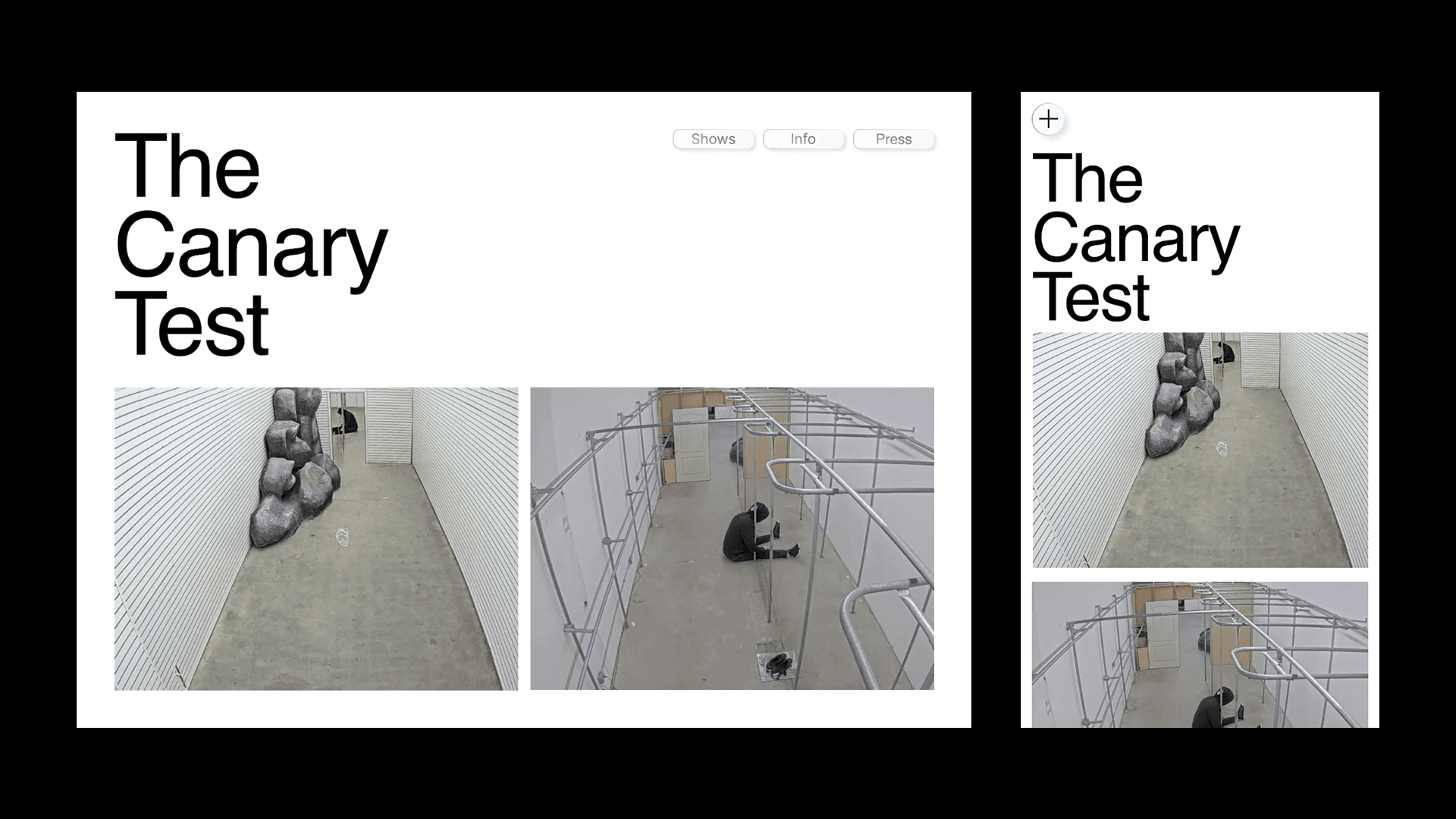 UI considerations showing gallery livestream integration