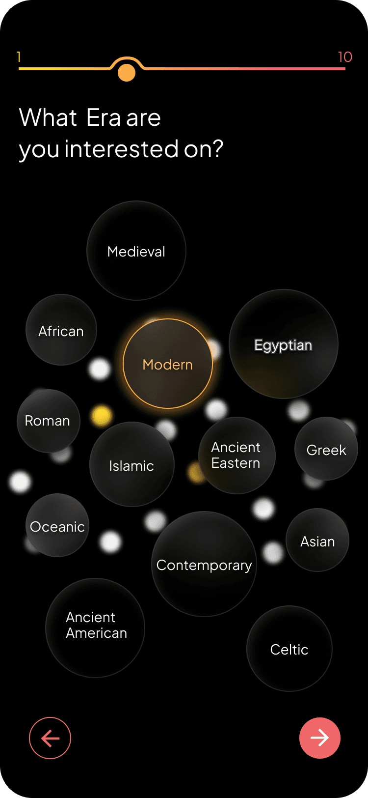 ERA interface showing the evolution of the app