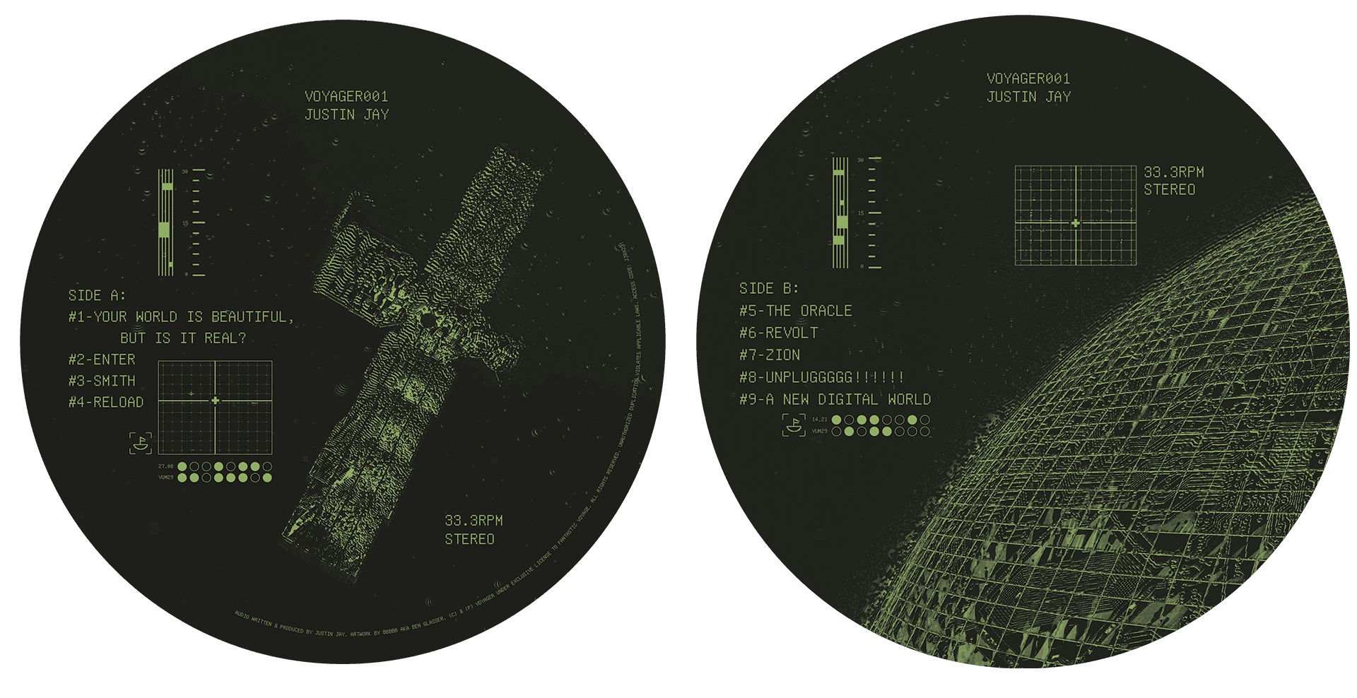 Voyager vinyl label design