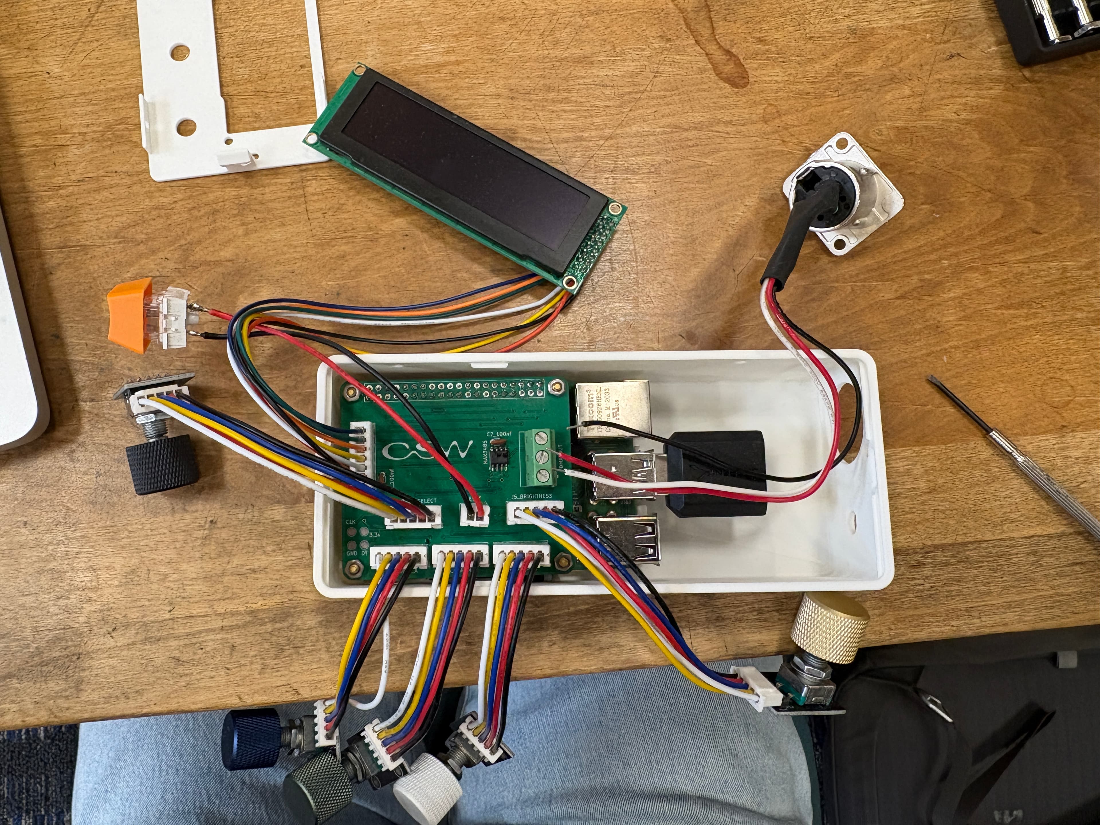 PCB installed in the 3D printed case